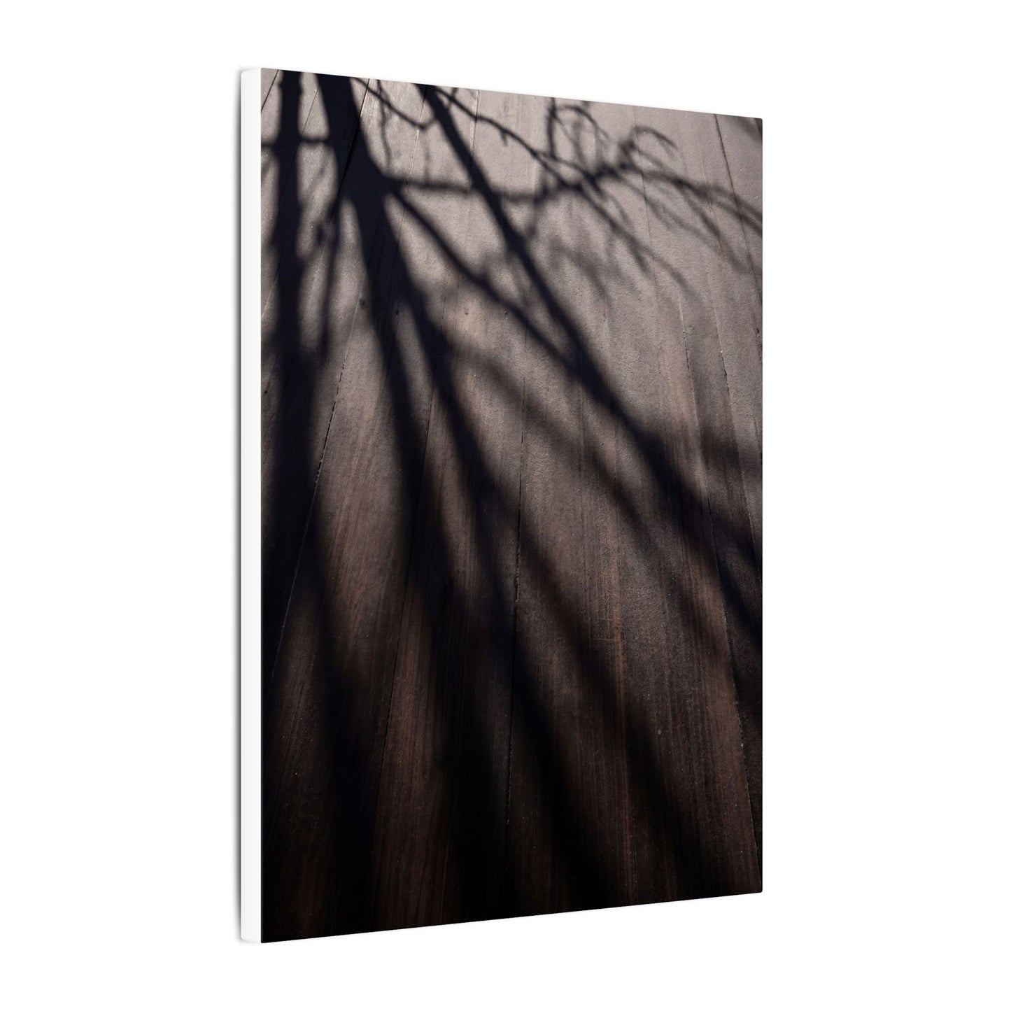 Dark Japandi Shadow Play in Dawn | Moody Minimal Canvas Art