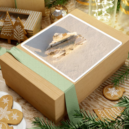 Paper Fold Texture Sticker | Warm Japandi Art