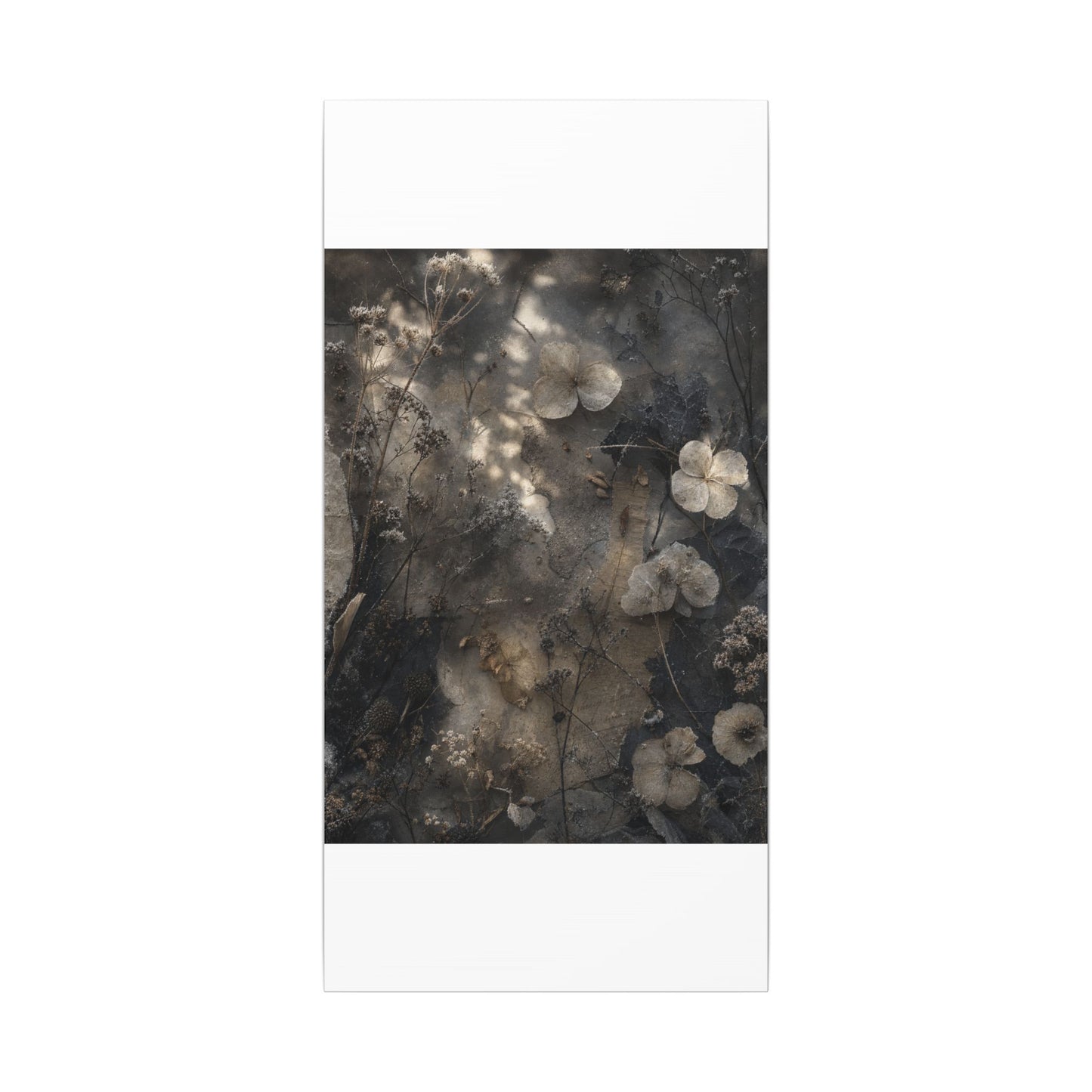 Winter Dried Flowers Texture Canvas Art | Elegant Decor
