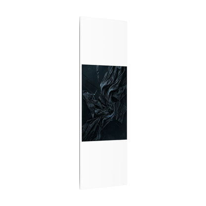 Dark Japandi Silk Drape in Moonlight | Moody Minimal Canvas Art