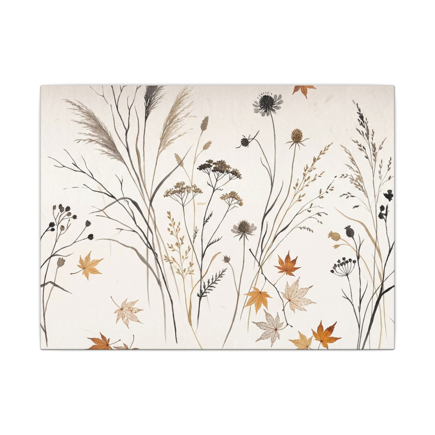 Dawn Dried Flowers Canvas Art - Japandi Kanso