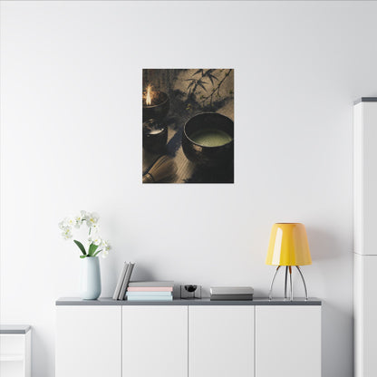 Ma Tea Ceremony Canvas Art - Zen Sumi E