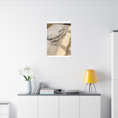Ink Brushstroke Watercolor Canvas Art | Neutral Japandi Art
