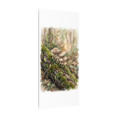 Wild Mushrooms Canvas Art | Spring Japandi Watercolor Art