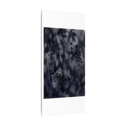 Dried Flowers Canvas Art | Winter Dark Japandi Shadow Zen Art