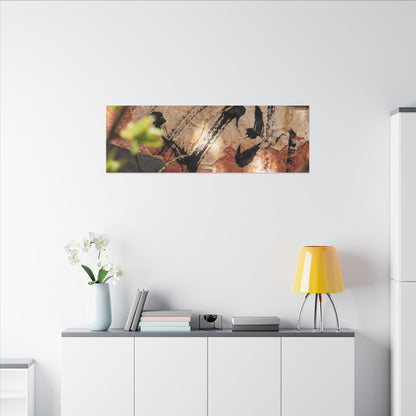 Datsuzoku Ink Brushstroke Canvas Art - Kintsugi Gold Repair