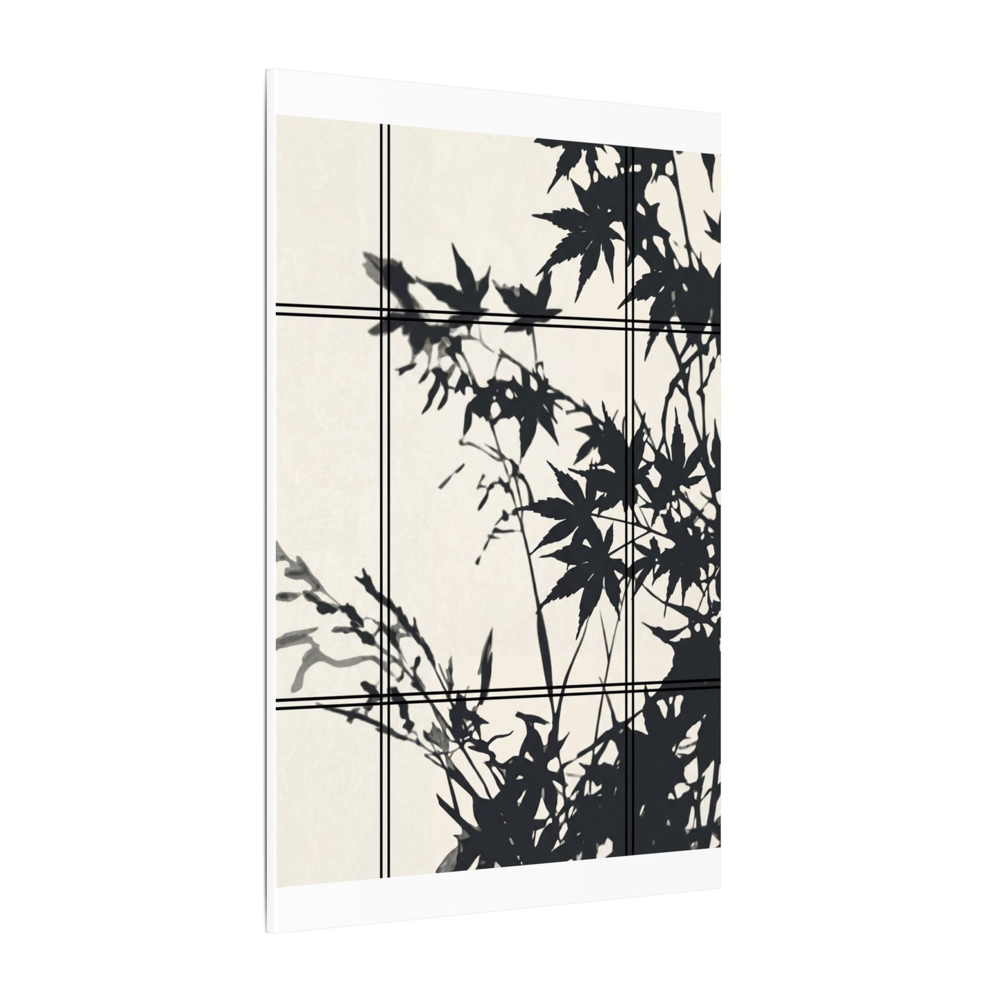Shoji Screen Canvas Art | Summer Japandi Minimal Line Art