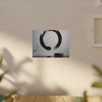 Tea Ceremony Enso Canvas Art | Peaceful Zen Art