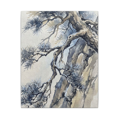 Moonlight Pine Tree Canvas Art - Japandi Seijaku
