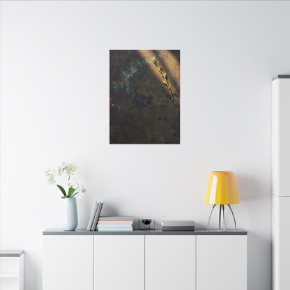 Golden Hour Rust Patina Canvas Art - Dark Japandi Ma