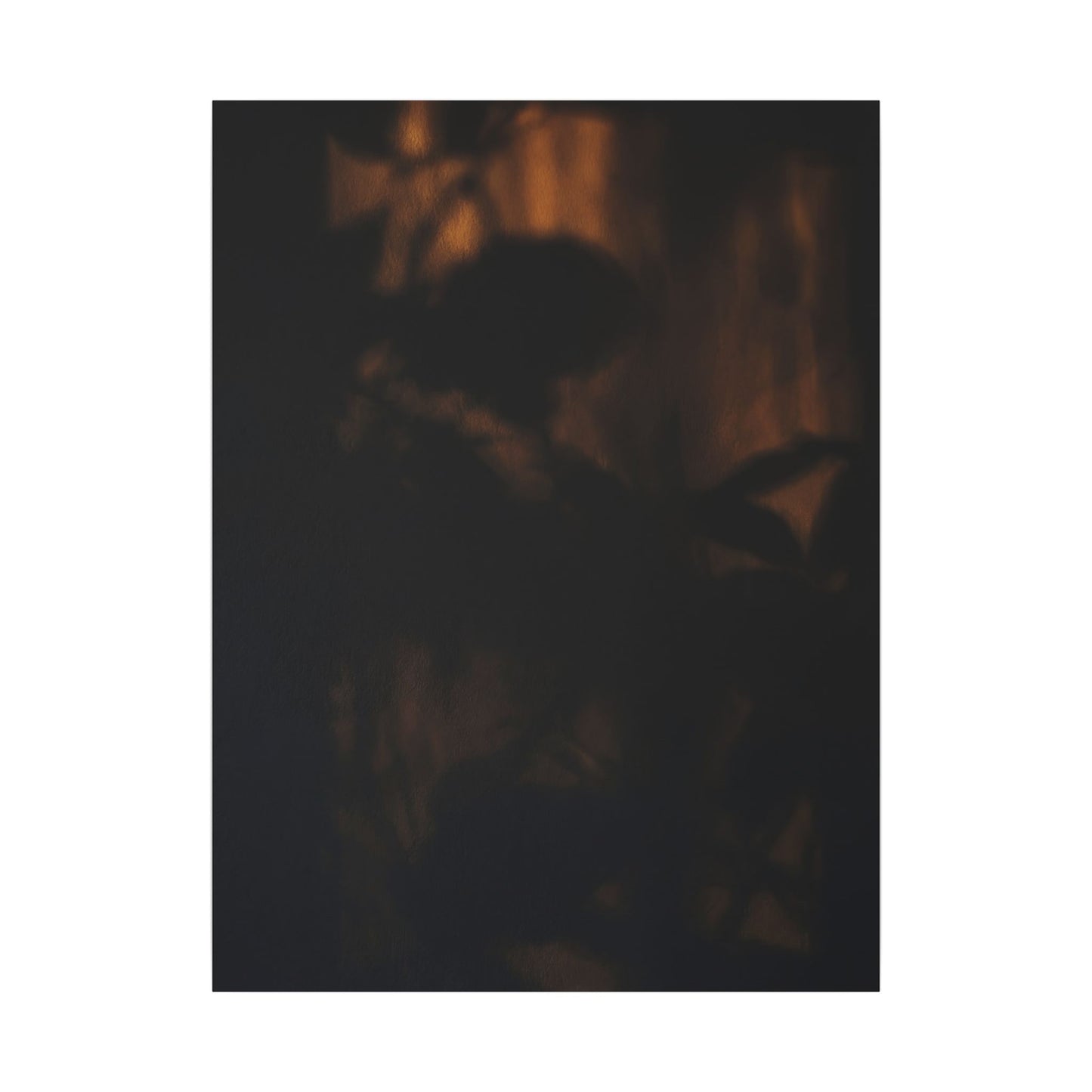 Shadow Play Summer Canvas Art | Dark Japandi Sophisticated Design