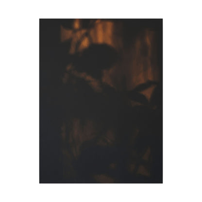 Shadow Play Summer Canvas Art | Dark Japandi Sophisticated Design