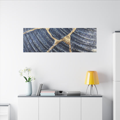 Shibui Water Ripple Canvas Art - Kintsugi Gold Repair