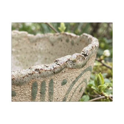 Elegant Ceramic Bowl Canvas Art - Japanese Pattern Japandi