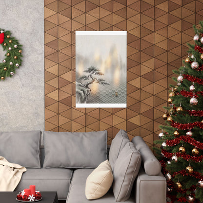 Datsuzoku Pine Tree Wall Art Print - Japandi Japanese Pattern