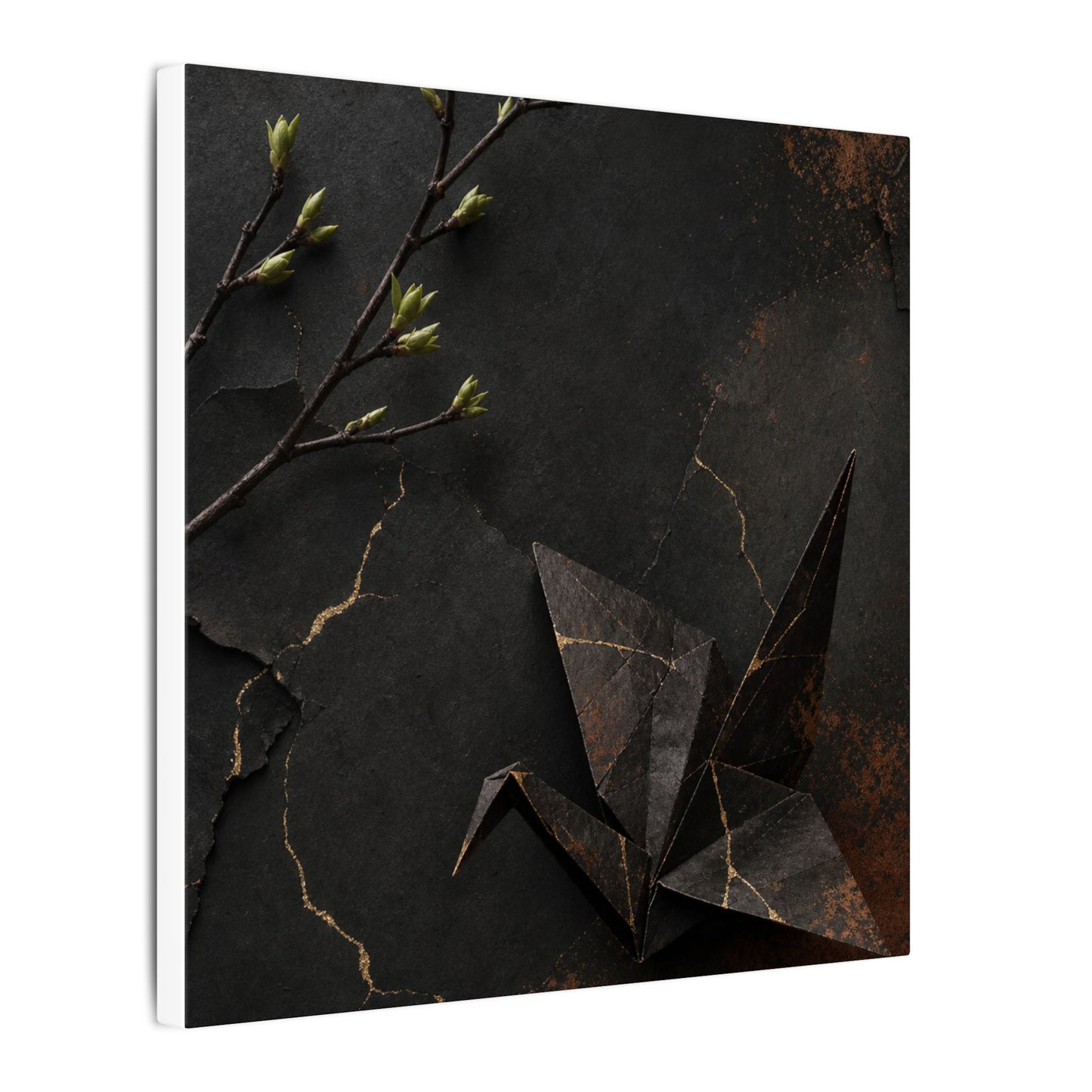 Paper Fold Canvas Art | Spring Kintsugi Broken Beauty Art