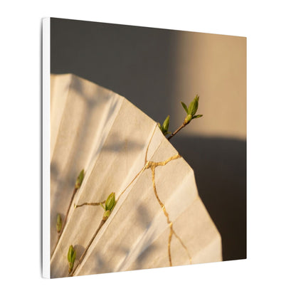 Paper Fold Gold Vein Canvas Art | Healing Kintsugi Art