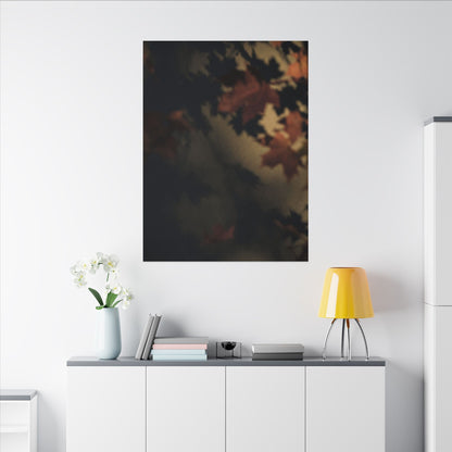 Shadow Play Canvas Art | Autumn Dark Japandi Moody Minimal Art