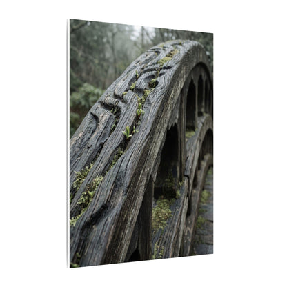 Overcast Wooden Bridge Canvas Art - Japandi Kanso