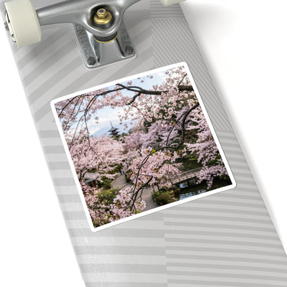 Fukinsei Cherry Blossom Sticker - Dark Japandi Moody Minimal Art Print