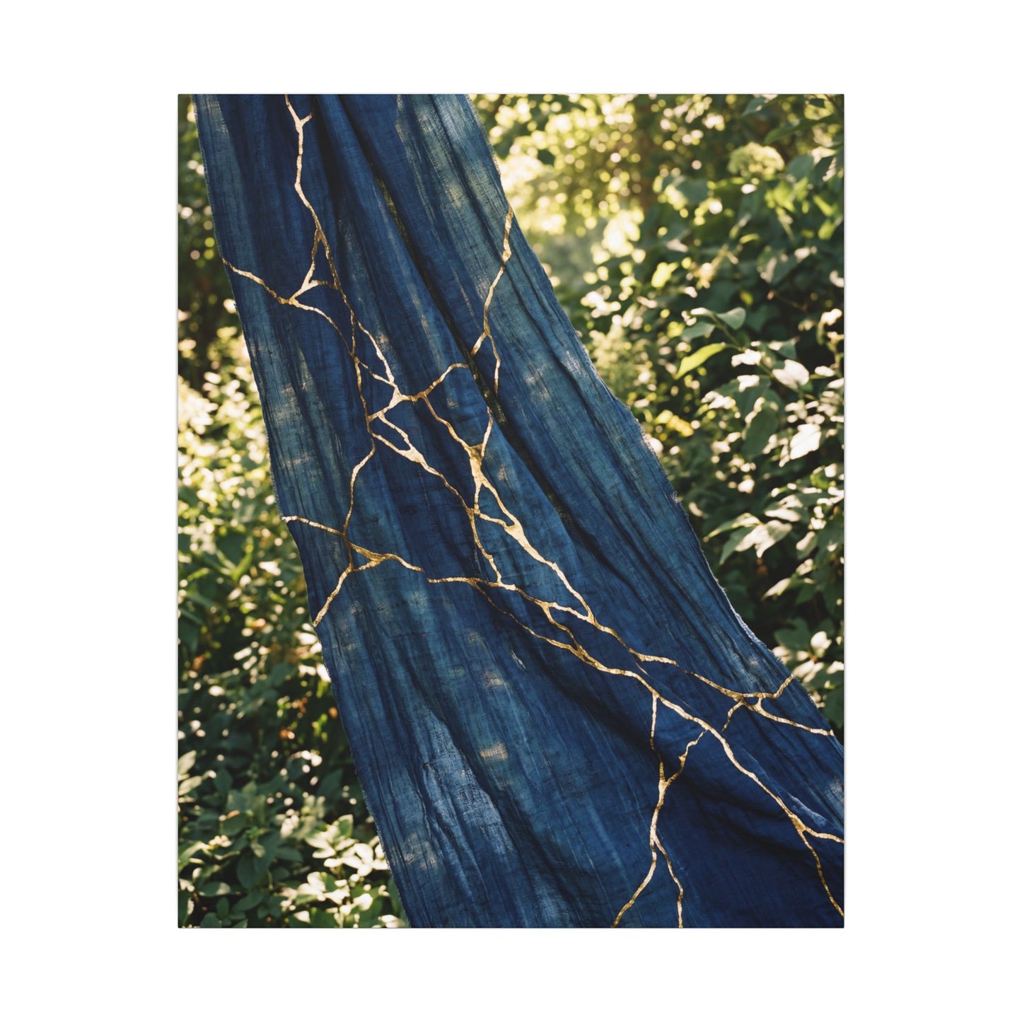 Resilient Silk Drape Canvas Art - Gold Repair Kintsugi