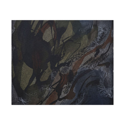 Shadow Play Winter Canvas Art | Dark Japandi Luxurious Design