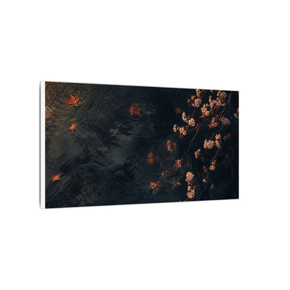 Golden Hour Cherry Blossom Canvas Art - Dark Japandi Kanso