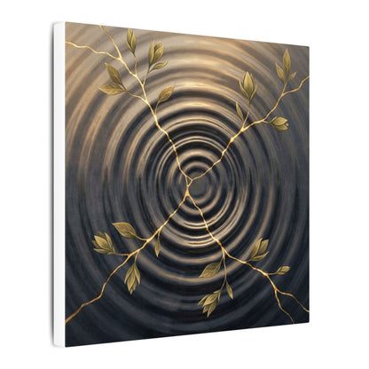 Kanso Water Ripple Canvas Art - Kintsugi Gold Vein
