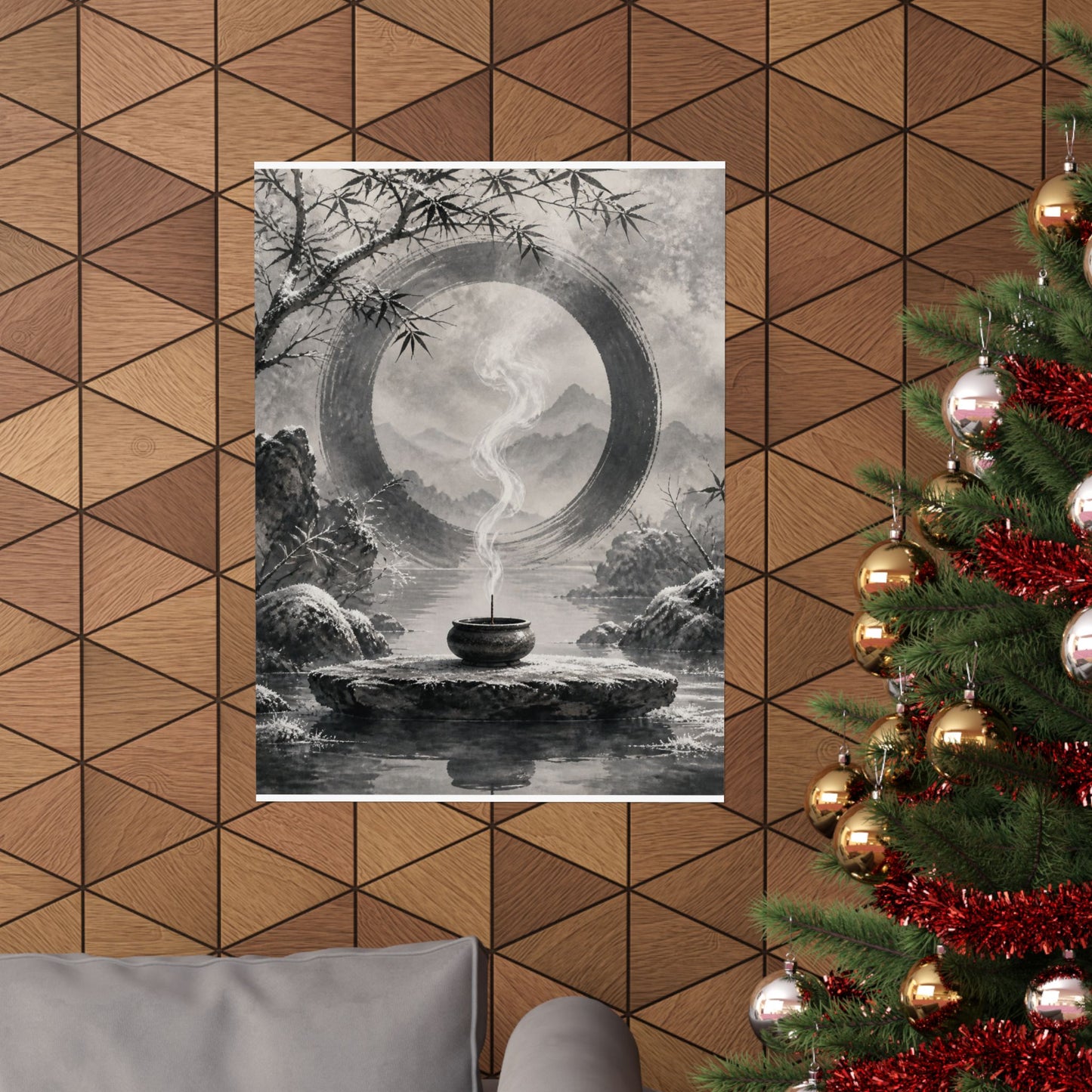Dappled Incense Smoke Wall Art Print - Zen Seijaku