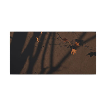 Shadow Play Autumn Canvas Art | Dark Japandi Luxurious Design