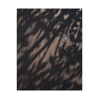Shadow Play Summer Canvas Art | Dark Japandi Moody Design