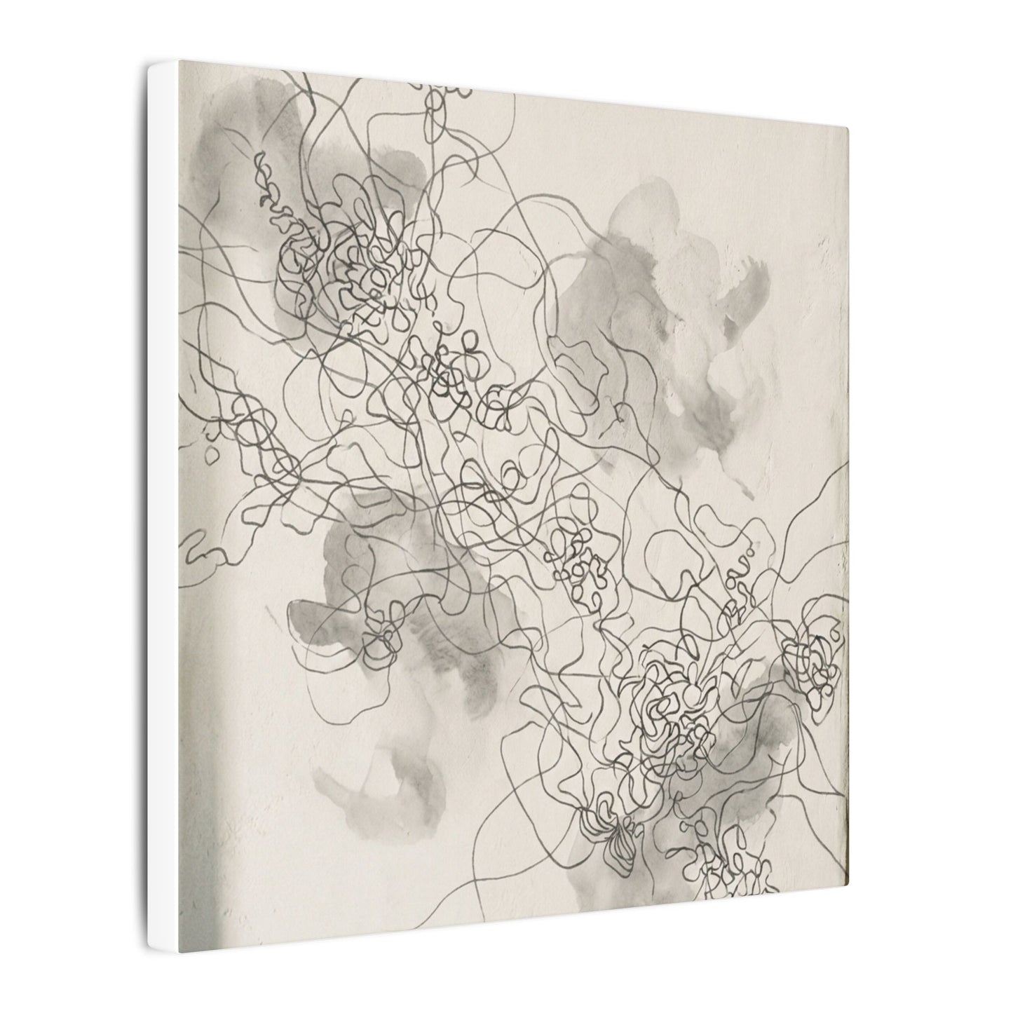 Shadow Play Spring Canvas Art | Dark Japandi Sophisticated Design