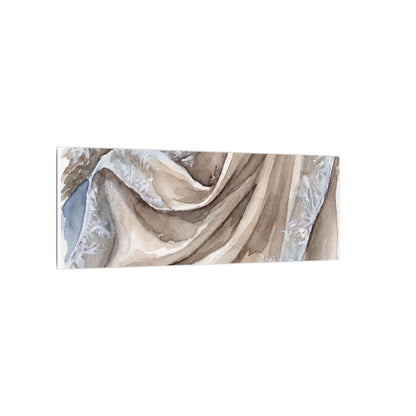 Silk Drape Winter Canvas Art | Japandi Cozy Design