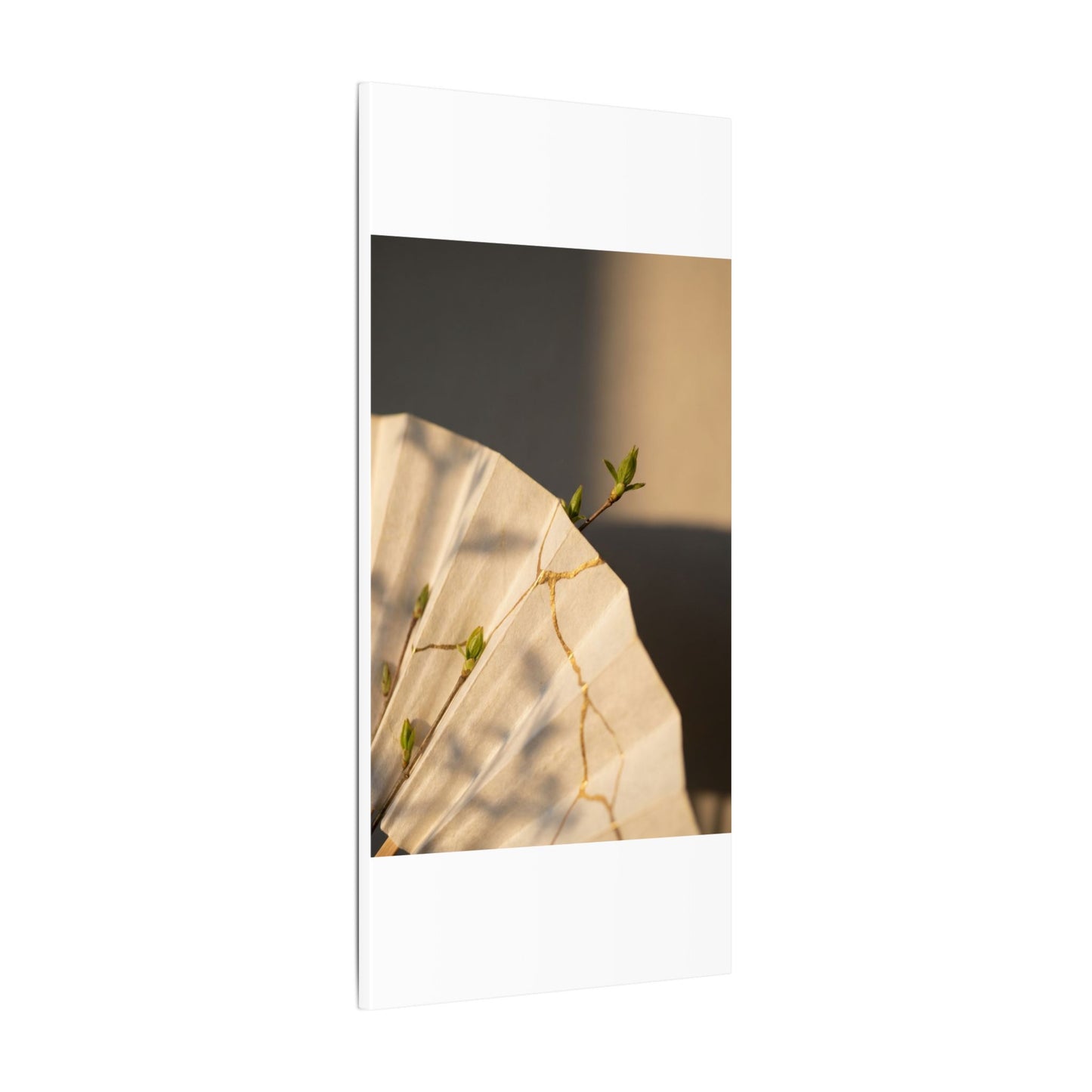 Paper Fold Gold Vein Canvas Art | Healing Kintsugi Art
