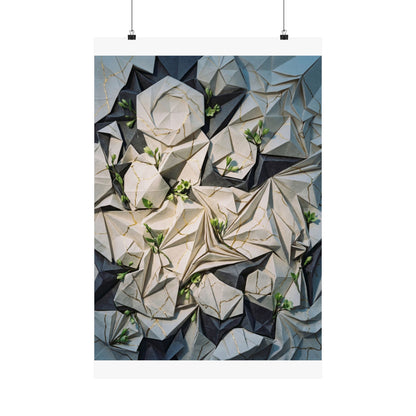 Paper Fold Gold Vein Wall Art Print | Resilient Kintsugi Art Art Print
