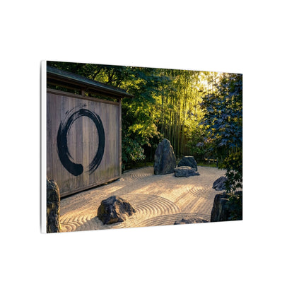 Rock Garden Enso Canvas Art | Tranquil Zen Art