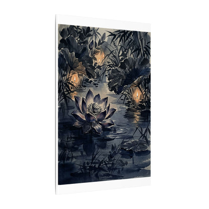 Fukinsei Lotus Flower Canvas Art - Zen Sumi E