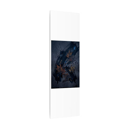 Sophisticated Ink Brushstroke Canvas Art - Dark Texture Dark Japandi