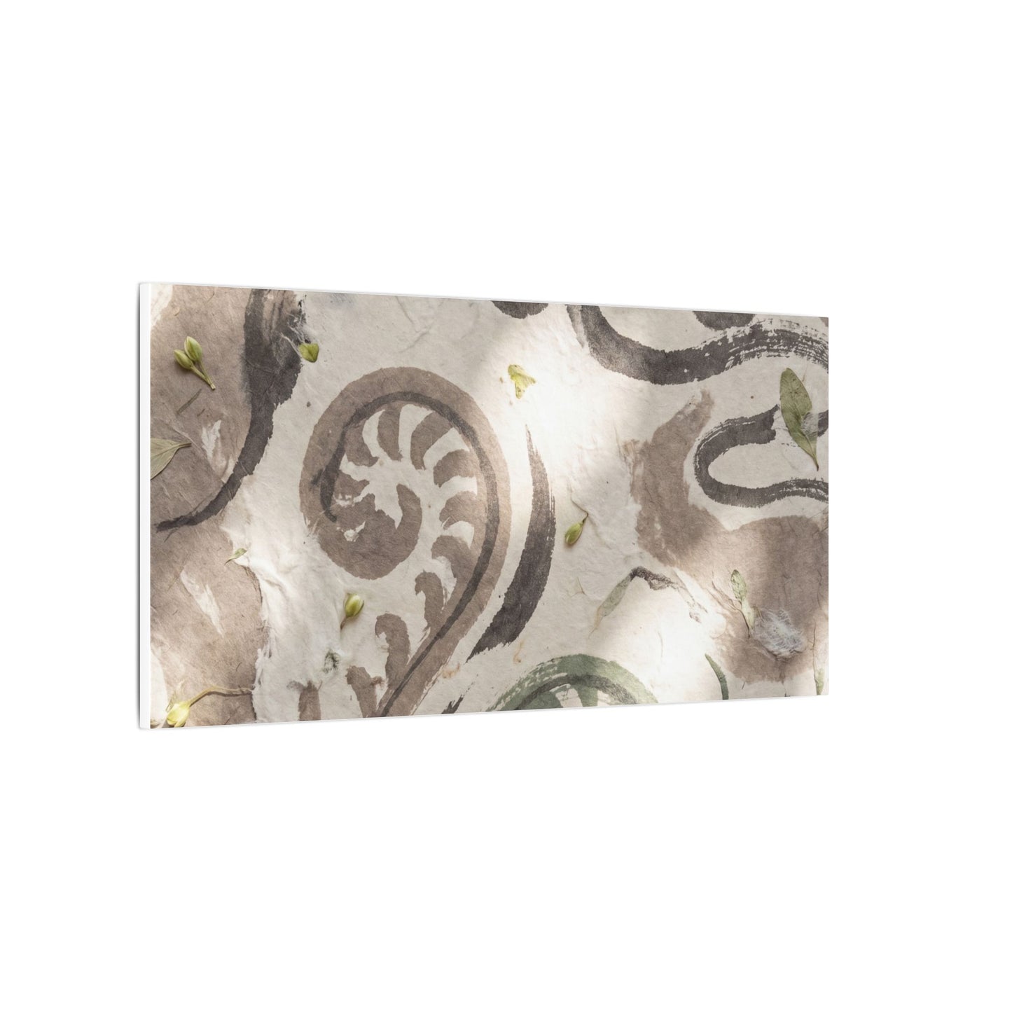 Dappled Ink Brushstroke Canvas Art - Japandi Ma