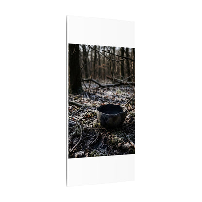 Dappled Ceramic Bowl Canvas Art - Dark Japandi Kanso