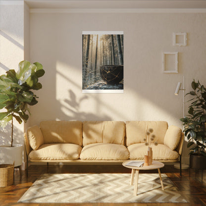 Fukinsei Bamboo Grove Canvas Art - Kintsugi Gold Repair