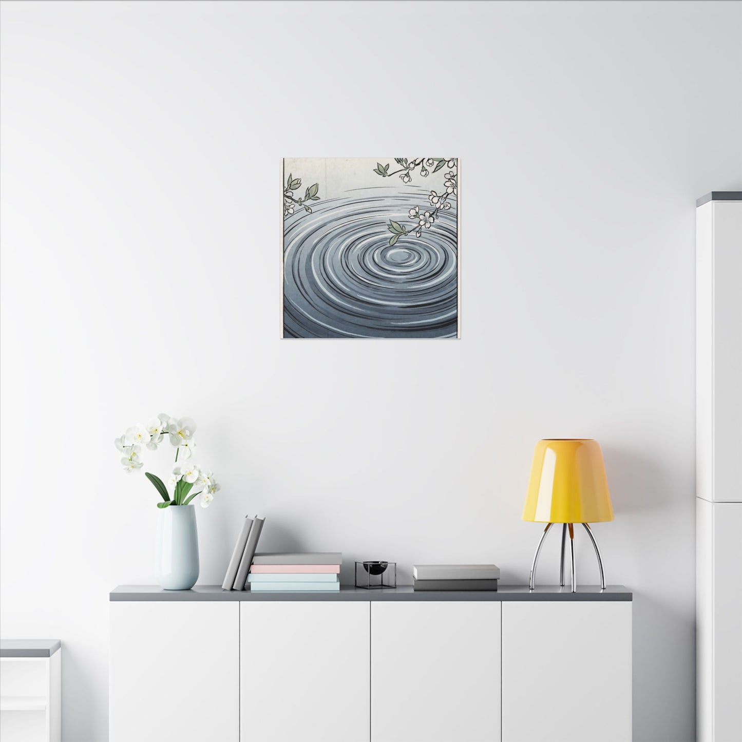 Calm Water Ripple Canvas Art - Ukiyo E Inspired Zen