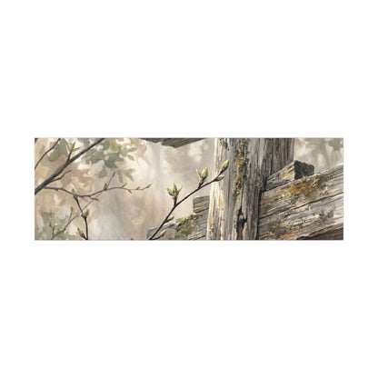 Torii Gate Spring Canvas Art | Japandi Neutral Design