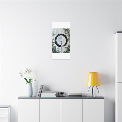 Zen Incense Smoke in Moonlight | Enso Canvas Art