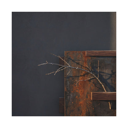 Ma Rust Patina Canvas Art - Dark Japandi Dark Texture