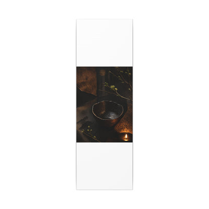 Atmospheric Ceramic Bowl Canvas Art - Shadow Zen Dark Japandi