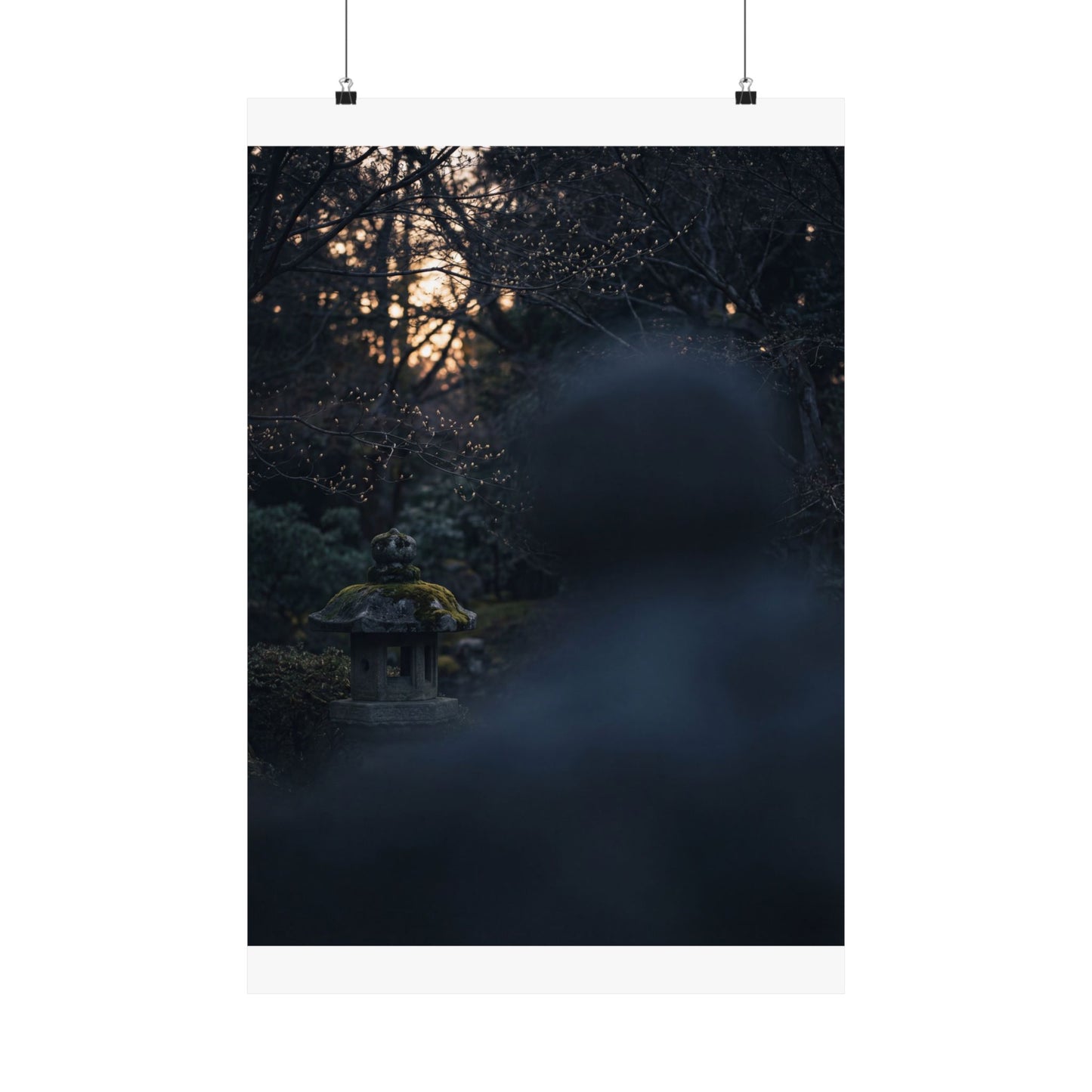 Spring Stone Lantern Moody Minimal Wall Art Print | Bold Decor Art Print