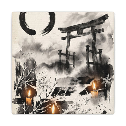 Candlelight Torii Gate Canvas Art - Zen Datsuzoku