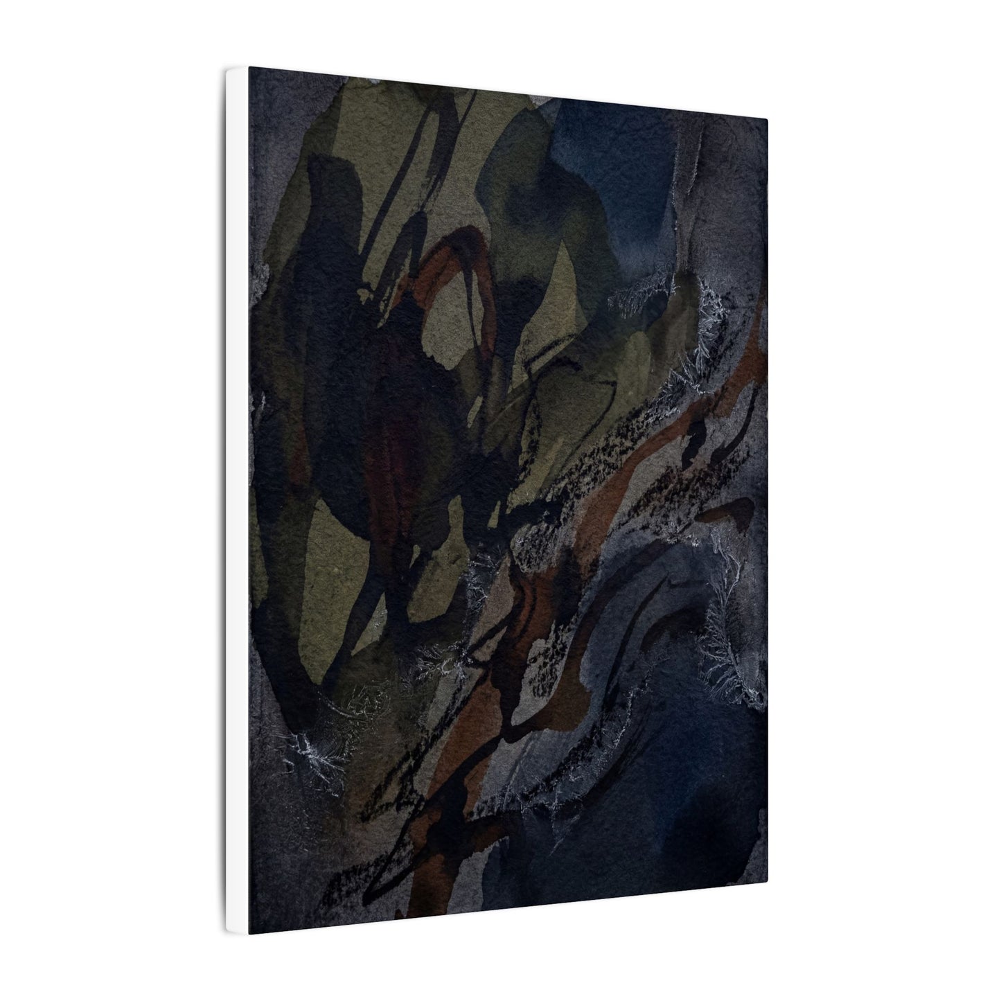 Shadow Play Winter Canvas Art | Dark Japandi Luxurious Design