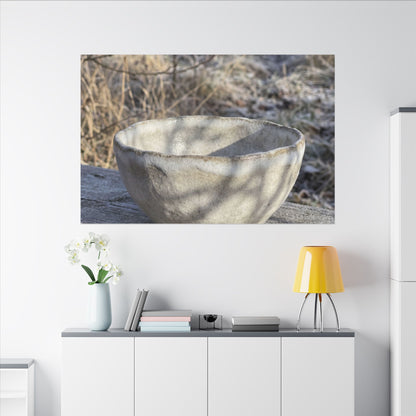 Dappled Ceramic Bowl Canvas Art - Japandi Fukinsei